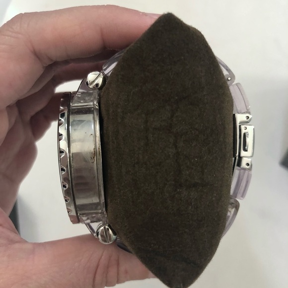 Michael Kors Watch Clear and Silver Hardware